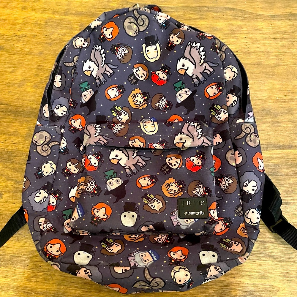 Loungefly Purple Harry Potter Character Print Backpack